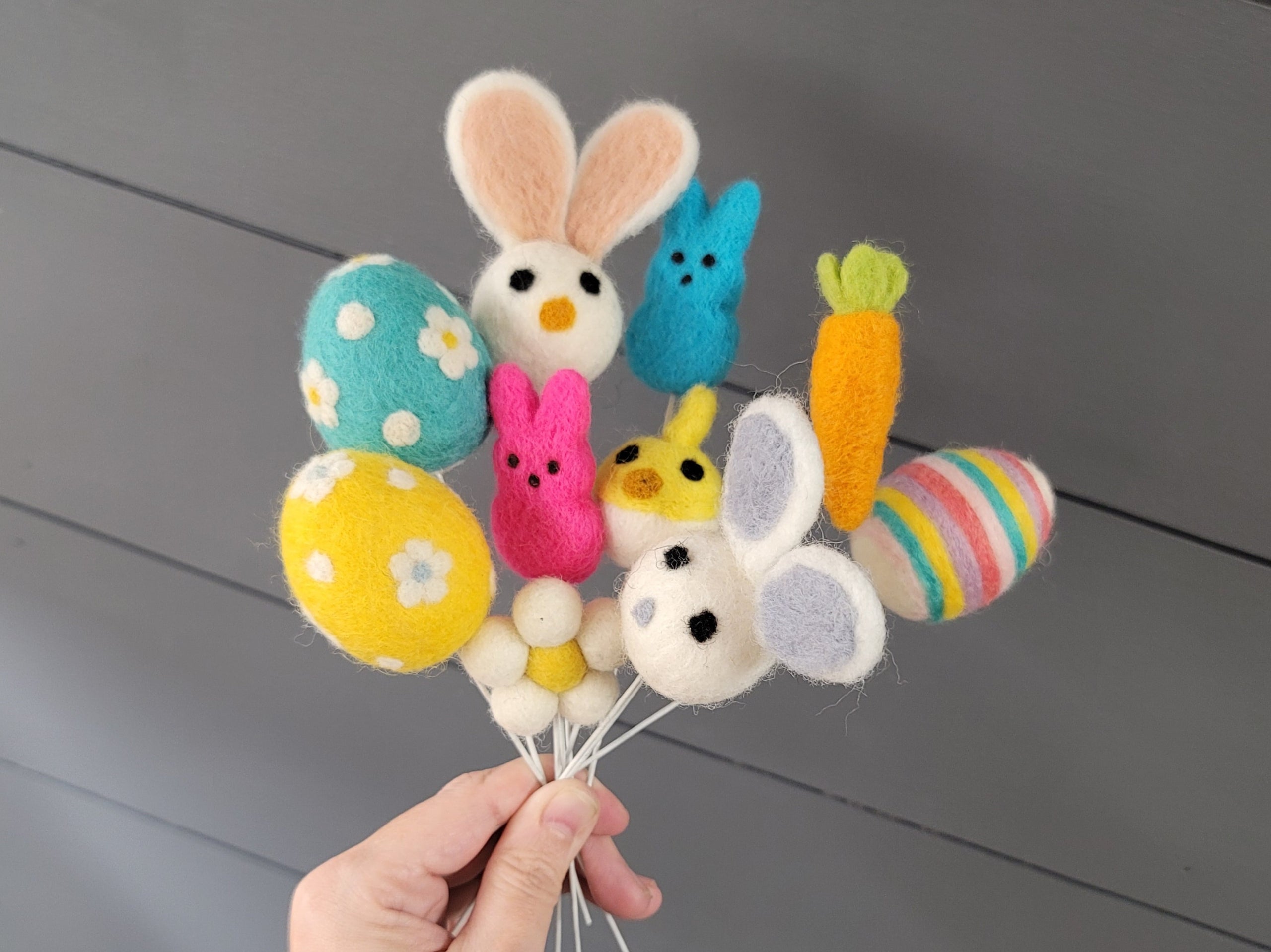 Easter and Spring Felt Shapes - Carrot, Egg, Flower, Bunny, Peeps ...